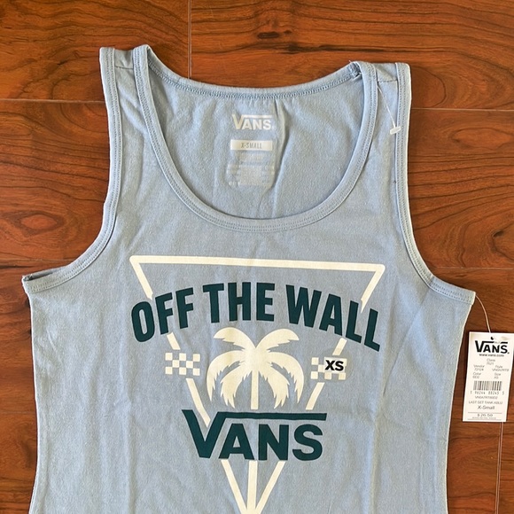 COPY - NWT Vans Off The Wall Blue and White Tank Top Muscle Tee Shirt - Picture 2 of 6
